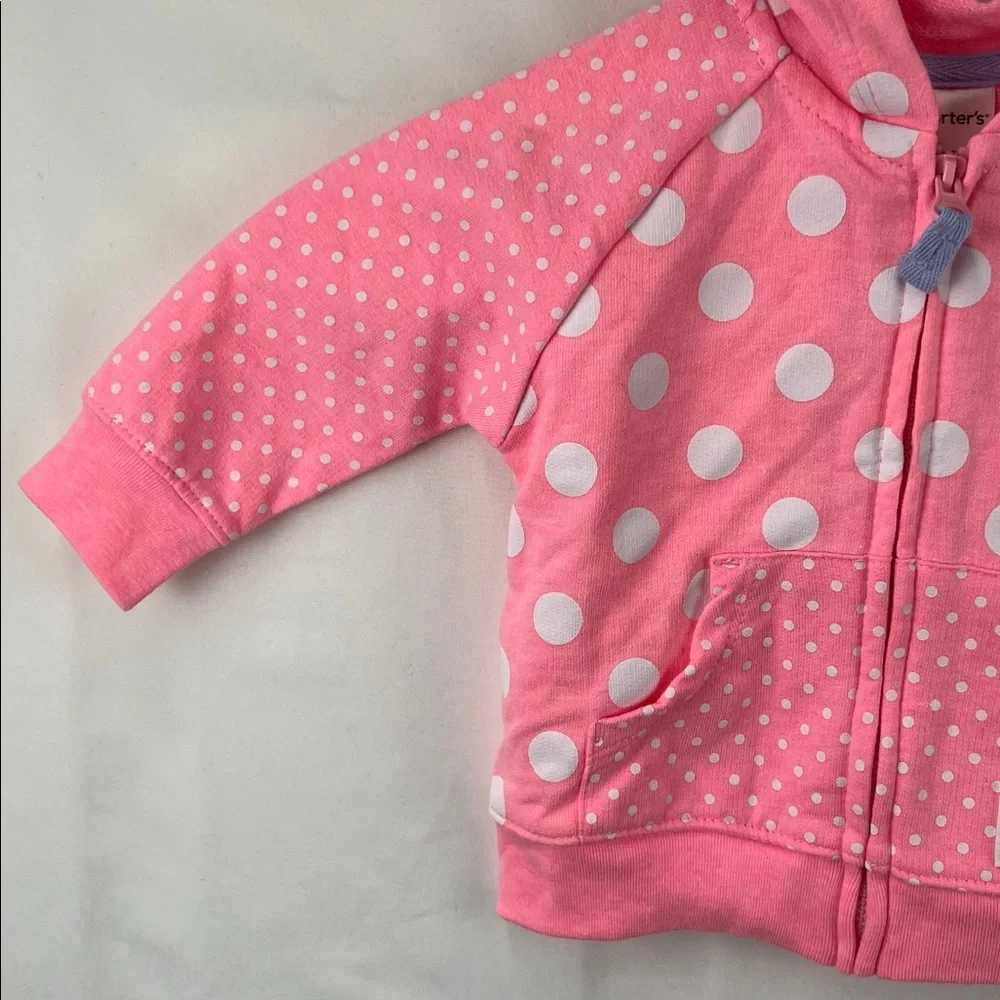 Carter’s - Girl’s Hoodie - Pink - 6 months - Polka Dot - NWT